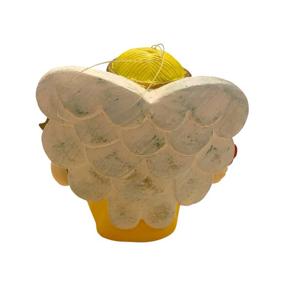 Vintage Hand Painted Little Girl Angels (Set of 3) 4" Tall Christmas Ornaments - Picture 6 of 15